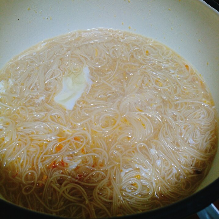 おでんの残り汁でトロッとにゅうめん